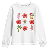 Christmas In July Youth Sweatshirt Tropical Summer Beach Party Graphic