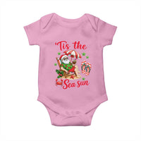 Funny Santa Christmas In July Graphic Baby Onesie Tis The Sea Sun