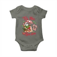 Funny Santa Christmas In July Graphic Baby Onesie Tis The Sea Sun