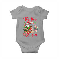 Funny Santa Christmas In July Graphic Baby Onesie Tis The Sea Sun