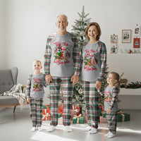 Funny Santa Christmas In July Graphic Plaid Pajama Set Tis The Sea Sun