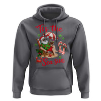 Funny Santa Christmas In July Graphic Hoodie Tis The Sea Sun