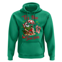 Funny Santa Christmas In July Graphic Hoodie Tis The Sea Sun