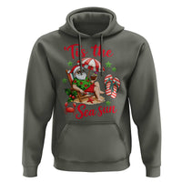 Funny Santa Christmas In July Graphic Hoodie Tis The Sea Sun