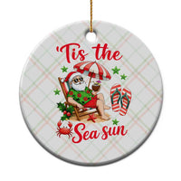 Funny Santa Christmas In July Graphic Ceramic Ornament Tis The Sea Sun