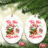 Funny Santa Christmas In July Graphic Ceramic Ornament Tis The Sea Sun