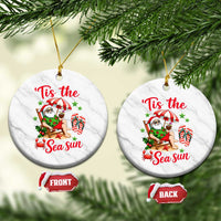 Funny Santa Christmas In July Graphic Ceramic Ornament Tis The Sea Sun