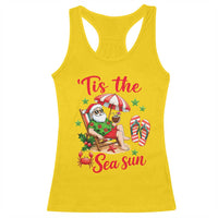 Funny Santa Christmas In July Graphic Racerback Tank Top Tis The Sea Sun