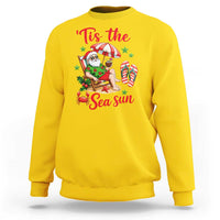 Funny Santa Christmas In July Graphic Sweatshirt Tis The Sea Sun