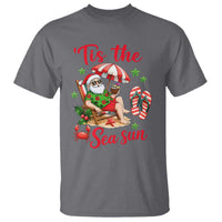 Funny Santa Christmas In July Graphic T Shirt Tis The Sea Sun