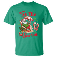 Funny Santa Christmas In July Graphic T Shirt Tis The Sea Sun