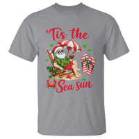 Funny Santa Christmas In July Graphic T Shirt Tis The Sea Sun