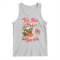 Funny Santa Christmas In July Graphic Tank Top Tis The Sea Sun