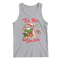 Funny Santa Christmas In July Graphic Tank Top Tis The Sea Sun