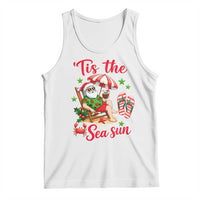 Funny Santa Christmas In July Graphic Tank Top Tis The Sea Sun