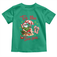 Funny Santa Christmas In July Graphic Toddler T Shirt Tis The Sea Sun