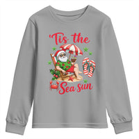 Funny Santa Christmas In July Graphic Youth Sweatshirt Tis The Sea Sun