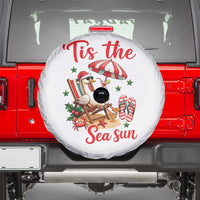 Funny Christmas In July Goose Spare Tire Cover Tropical Summer Beach Party