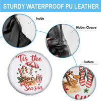Funny Christmas In July Goose Spare Tire Cover Tropical Summer Beach Party