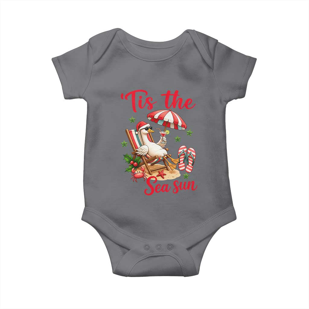 Funny Christmas In July Goose Baby Onesie Tropical Summer Beach Party