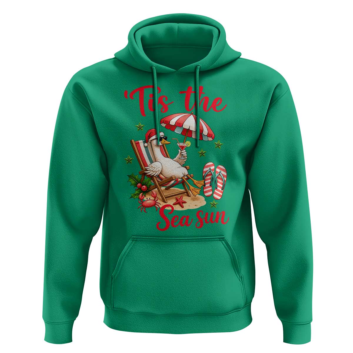 Funny Christmas In July Goose Hoodie Tropical Summer Beach Party