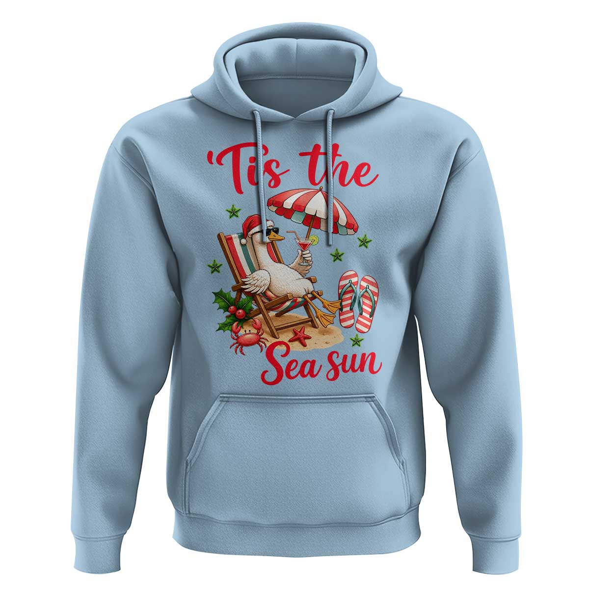Funny Christmas In July Goose Hoodie Tropical Summer Beach Party