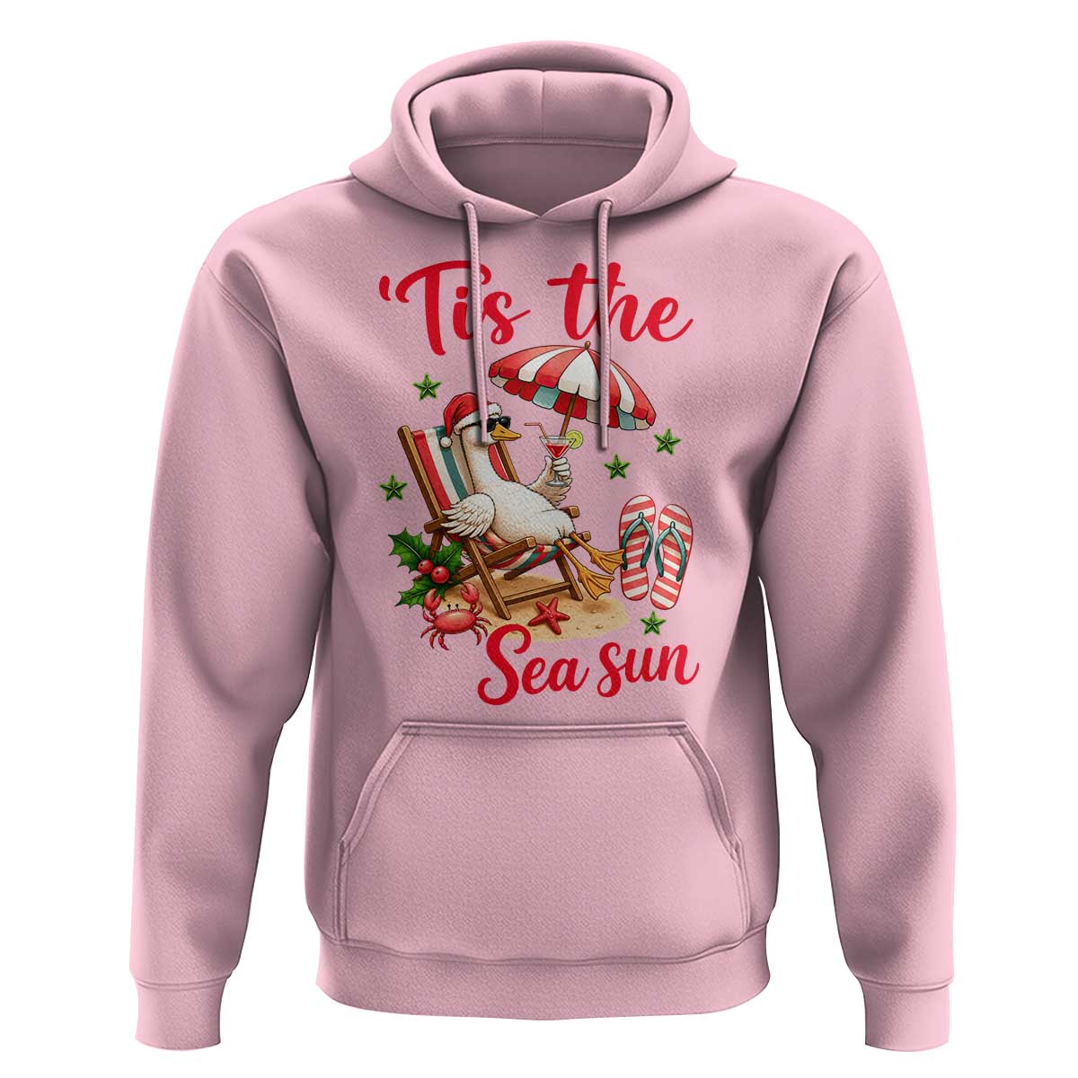 Funny Christmas In July Goose Hoodie Tropical Summer Beach Party