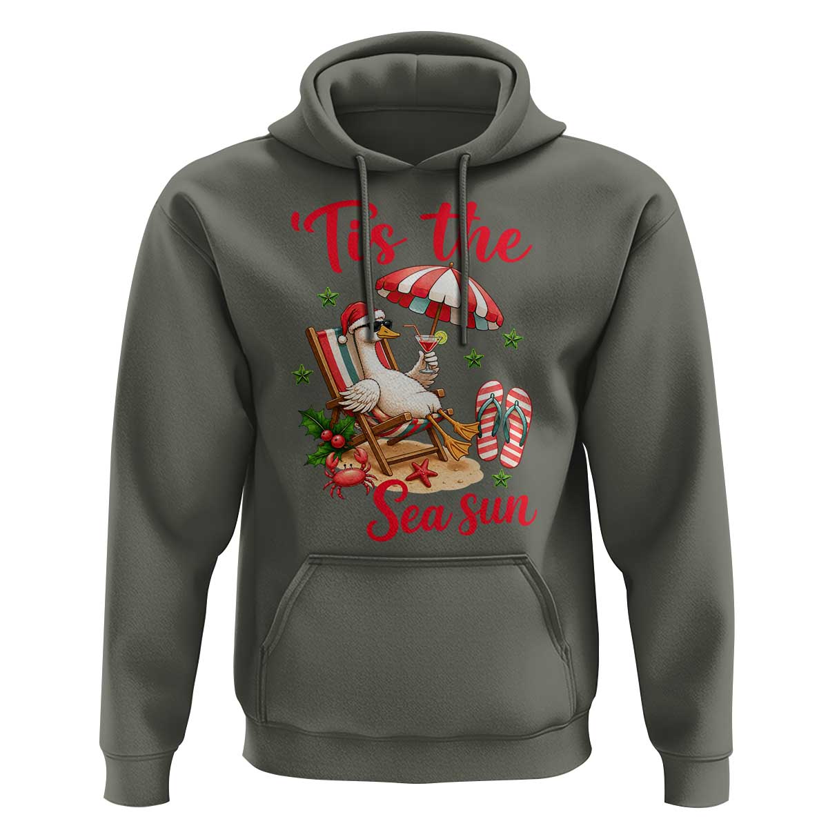 Funny Christmas In July Goose Hoodie Tropical Summer Beach Party