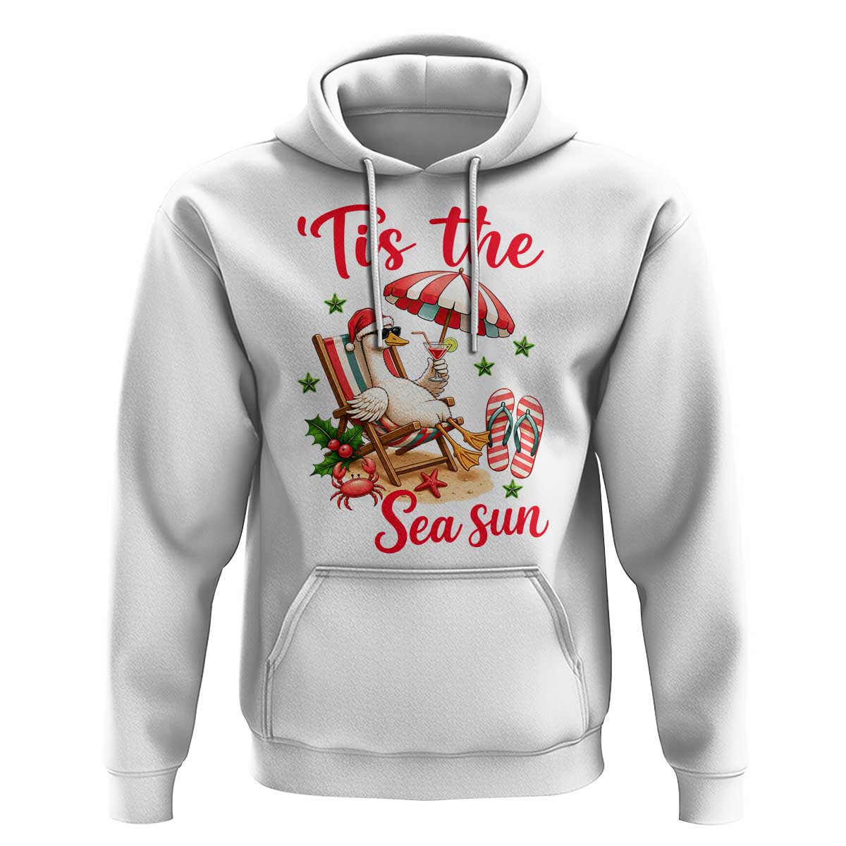Funny Christmas In July Goose Hoodie Tropical Summer Beach Party
