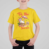 Funny Christmas In July Goose T Shirt For Kid Tropical Summer Beach Party