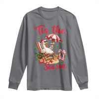 Funny Christmas In July Goose Long Sleeve Shirt Tropical Summer Beach Party