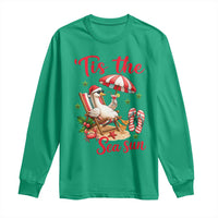 Funny Christmas In July Goose Long Sleeve Shirt Tropical Summer Beach Party