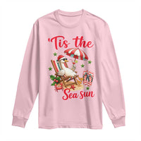 Funny Christmas In July Goose Long Sleeve Shirt Tropical Summer Beach Party