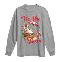 Funny Christmas In July Goose Long Sleeve Shirt Tropical Summer Beach Party