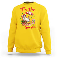 Funny Christmas In July Goose Sweatshirt Tropical Summer Beach Party