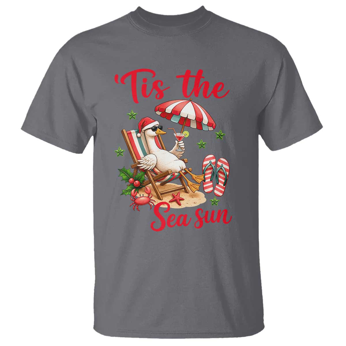 Funny Christmas In July Goose T Shirt Tropical Summer Beach Party