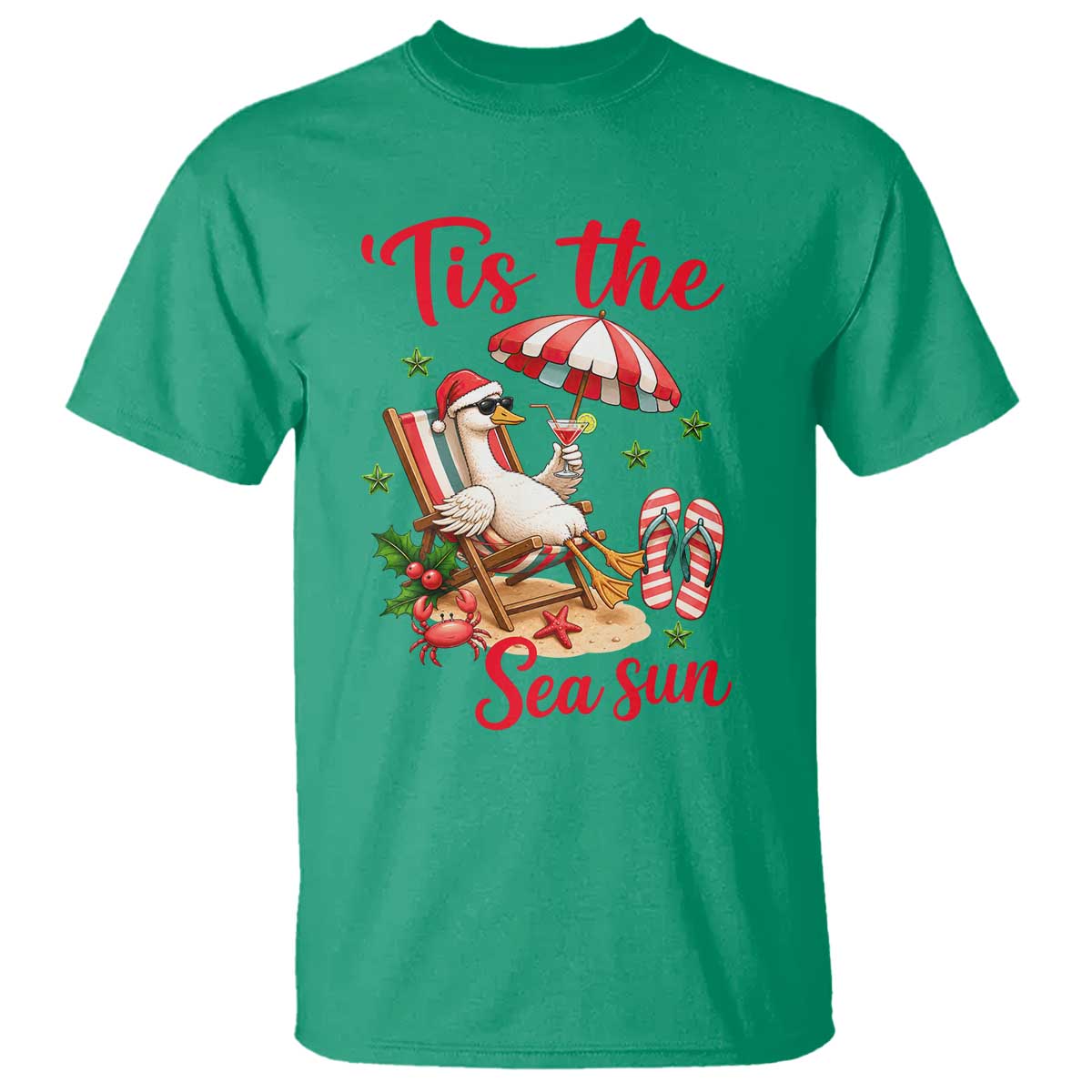 Funny Christmas In July Goose T Shirt Tropical Summer Beach Party