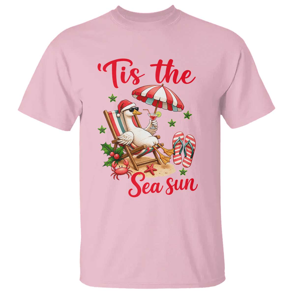 Funny Christmas In July Goose T Shirt Tropical Summer Beach Party