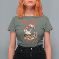 Funny Christmas In July Goose T Shirt For Women Tropical Summer Beach Party