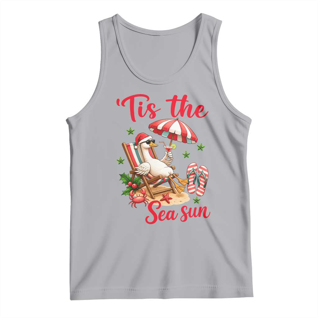 Funny Christmas In July Goose Tank Top Tropical Summer Beach Party