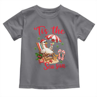 Funny Christmas In July Goose Toddler T Shirt Tropical Summer Beach Party