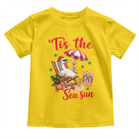 Funny Christmas In July Goose Toddler T Shirt Tropical Summer Beach Party