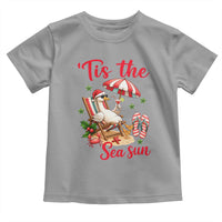 Funny Christmas In July Goose Toddler T Shirt Tropical Summer Beach Party