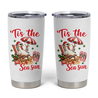 Funny Christmas In July Goose Tumbler Cup Tropical Summer Beach Party