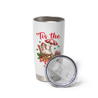 Funny Christmas In July Goose Tumbler Cup Tropical Summer Beach Party