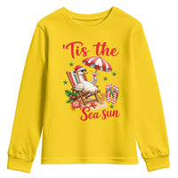 Funny Christmas In July Goose Youth Sweatshirt Tropical Summer Beach Party