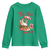 Funny Christmas In July Goose Youth Sweatshirt Tropical Summer Beach Party