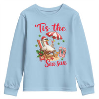 Funny Christmas In July Goose Youth Sweatshirt Tropical Summer Beach Party