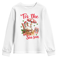 Funny Christmas In July Goose Youth Sweatshirt Tropical Summer Beach Party