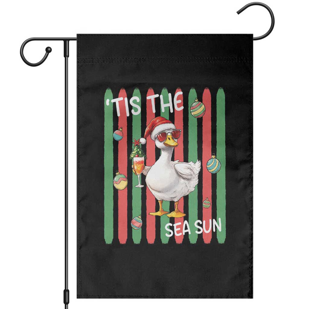 Funny Christmas In July Goose Garden Flag Tis The Sea Sun